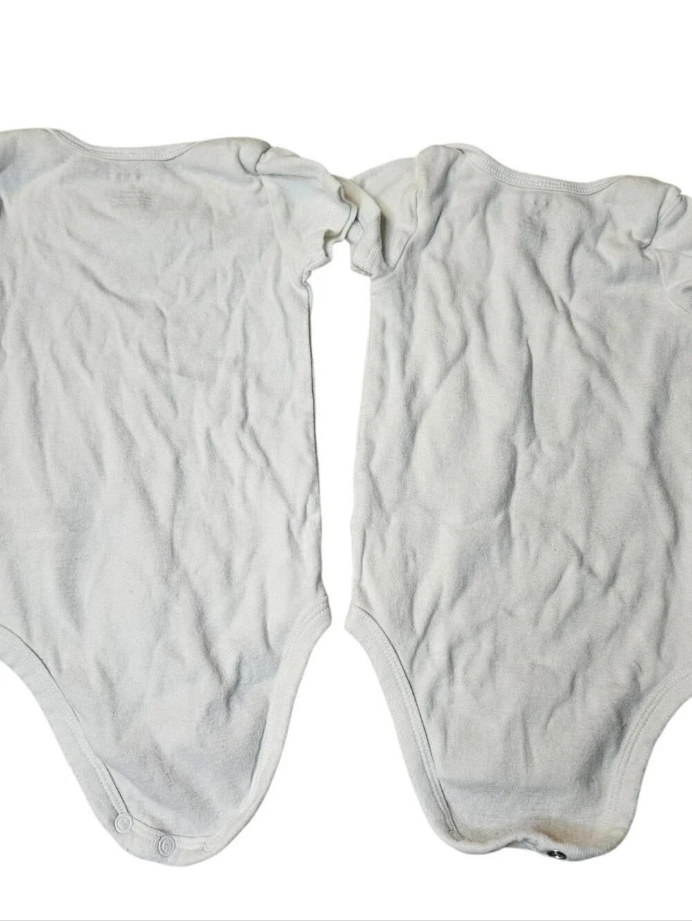 Carter's 9M White Short Sleeve Bodysuits 2 Pack